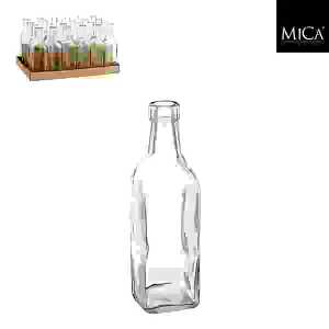 Glasflasche Skipp 21x6cm transparent Edelman