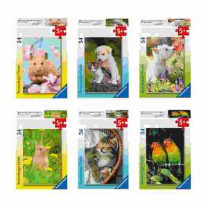 Puzzle Mini Haustiere 54 Teile sortiert, ab 5 Jahren,, Ravensburger