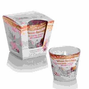 Duftkerze im Glas Winter Reindeers sortiert, 115g