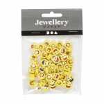 Figurperlen Smiley 1,5x10mm 60er,
