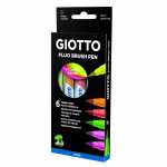 Pinsel-Fasermaler Turbo Soft Brush Fluo 6 Pinselmalstifte...