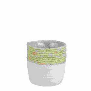 Pflanzkorb Rachel D16cm weiß/natur, Edelmann Edelman