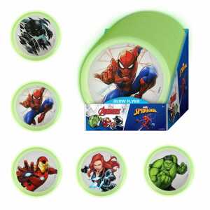 Frisbee Marvel Glow Flyer 23cm, nachtleuchtend Marvel Helden bedruckt