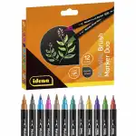 Metallic Brush Marker DUO 12 Farben, Fasermalerspitze und Pinselspitze