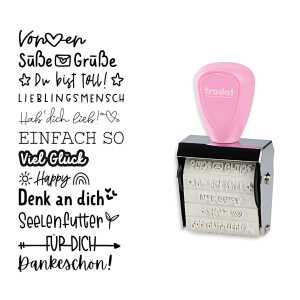 WEDO Trodat Creative Stempel SB Text Nette Botschaften / rosa