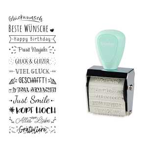 WEDO Trodat Creative Stempel SB Text Beste Wünsche / grün