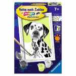 Malen nach Zahlen Serie F Niedlicher Hund, mit farbigen...