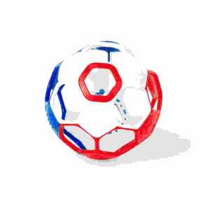 Oball Fußball rot, weiß, blau Scandinavian