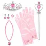 Prinzessinen-Set Tiara, Handschuhe, Halskette, Ohrringe,...