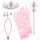 Prinzessinen-Set Tiara, Handschuhe, Halskette, Ohrringe, Zepter, Ring