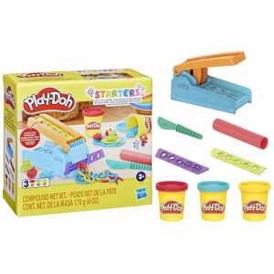 Play-Doh Starters Fun Factory, 3xKnete je 56g, 10 Formen, ab 3 Jahren,