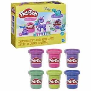 Play-Doh Funkelknete 6er je 56g, ab 2 Jahren, Hasbro HASBRO EUROPEAN
