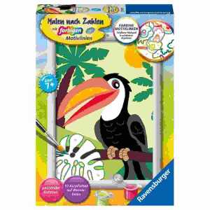 Malen nach Zahlen Serie E Tukan im Dschungel,