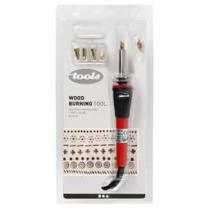 Brennmalstift 19x3cm rot schwarz, EU-Stecker, 30 Watt, max. 500°C