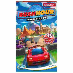 Thinkfun Magnetspiel Rush Hour WorldTour, 16 magnetische Fahrzeuge,