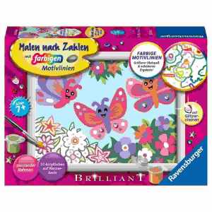 Malen nach Zahlen Serie E Fröhliche Schmetterlinge,