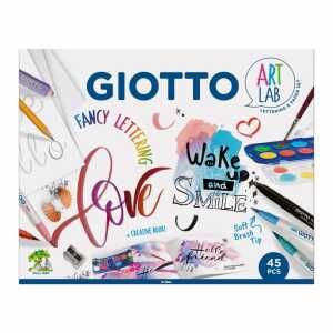 Lettering Set GIOTTO Art Lab, Kreativ-Set 10x Turbo Soft Brush Stiften