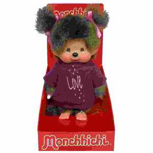 Monchhichi Mädchen Tee Love 20cm, Sekiguchi SEKIGUCHI