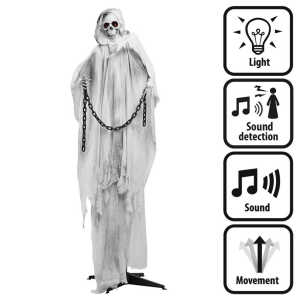 Deko Geist 190cm mit Licht und Sound, mit leuchtenden LED Augen