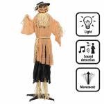 Deko Vogelscheuche Kürbis 190cm mit Licht und Sound,...