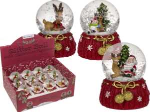 OOTB Schneekugel Rentier & Weihnachtsmann