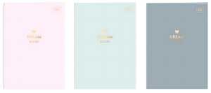 5x Notizheft A4 kariert Rand 60 Blatt 70g/m² Einbanddeckel Kraftkarton