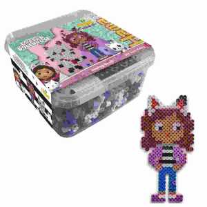 Bügelperlen Maxibox GABBYS Dollhouse, 900 Maxi-Perlen, 1xStiftplatte