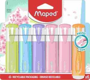 Textmarker 6er FLUO PEPS NEW PASTELL