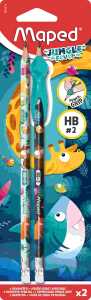 Bleistift JUNGLE FEVER HB Radiergummikopf 2er