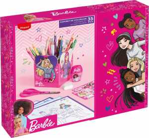 Geschenk-Box Mal-Zubehör BARBIE 35 Teile