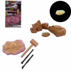 Ausgrabungsset Dino Fossil 9,5x7cm 5teilig, ab 3 Jahren,, B&G