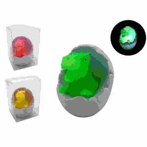 Nachtlicht Dino D9x12cm mit Farbwechsel sortiert, grün, rot, gelb,