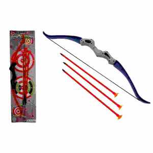 Pfeil und Bogen Set 4teilig, 1 Bogen 56cm, 3 Pfeile