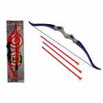 Pfeil und Bogen Set 4teilig, 1 Bogen 56cm, 3 Pfeile