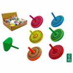 Holzkreisel D4cm mehrfarbig 6fach sortiert, B&G