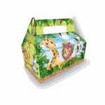 Papier-Lunchbox Zootiere 23x13x12cm, B&G