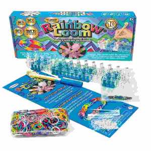 BANDAI Rainbow Loom Original, 600 Bänder, 25 Clips, Geschenktüten