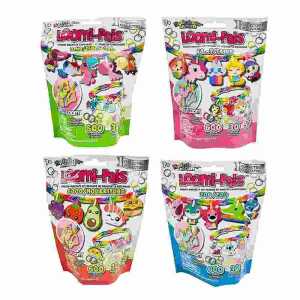 BANDAI Loomi Pals Collectibles, 30 Zoo-Anhänger, 600 bunte Gummibänder