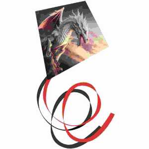 Einleinerdrachen Thoron 70x70cm, mit Wickelgriff, Schnur und Schwanz