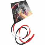 Einleinerdrachen Thoron 70x70cm, mit Wickelgriff, Schnur...