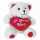 Bär mit Herz "I love you" weiß 10cm