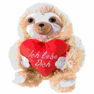 Faultier mit Herz 20cm, 20cm 4001750323872