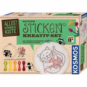 AllesKönnerKiste Sticken Kreativ-Set Stickrahmen, Nadel, Einfädelhilfe