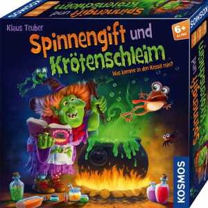 Brettspiel Spinnengift & Krötenschleim, Spielplan, 23 Zutatenkärtchen,