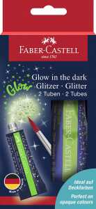 Faber Castell Glitzer 2x 12 ml Glow in the dark