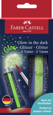 Faber Castell Glitzer Glow in the dark 12 ml 2x BK