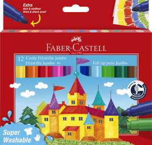 Faber Castell Filzstift Jumbo Super Washable 12er Etui
