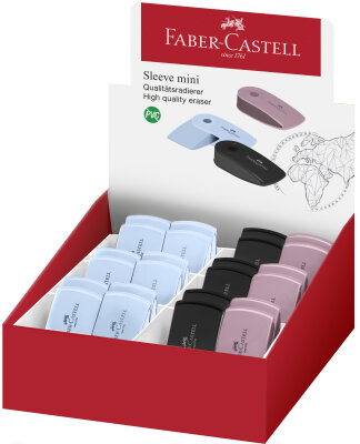 Faber Castell Radierer Sleeve Mini New Ha. Farben 24x