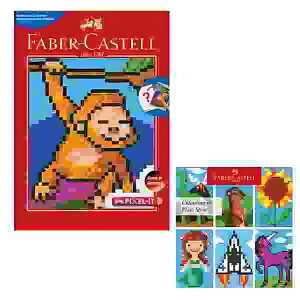 Malbuch A4 Pixel-It Faber-Castell 12 Seiten, Ausmalbuch mit 12 Motiven