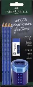 Faber Castell Bleistift Grip 2001 B blue Rad+Spitzer